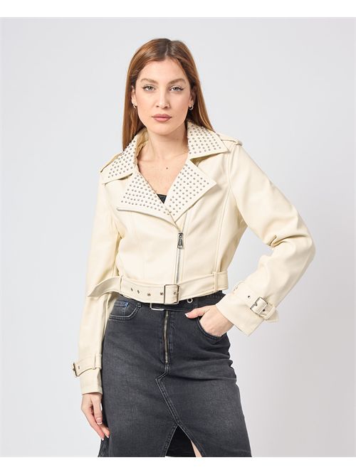 Gio Cellini studded faux leather jacket GIO CELLINI | EJ059BEIGE